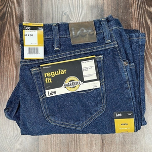 NWT Vintage Lee Regular Fit Men's 40 x 30 Dark Pepper Wash‎ Straight Leg Jeans